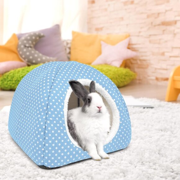 New Rabbit Hideout Large Washable Bunny Bed & Fleece House for Small Pets - Picture 9 of 9